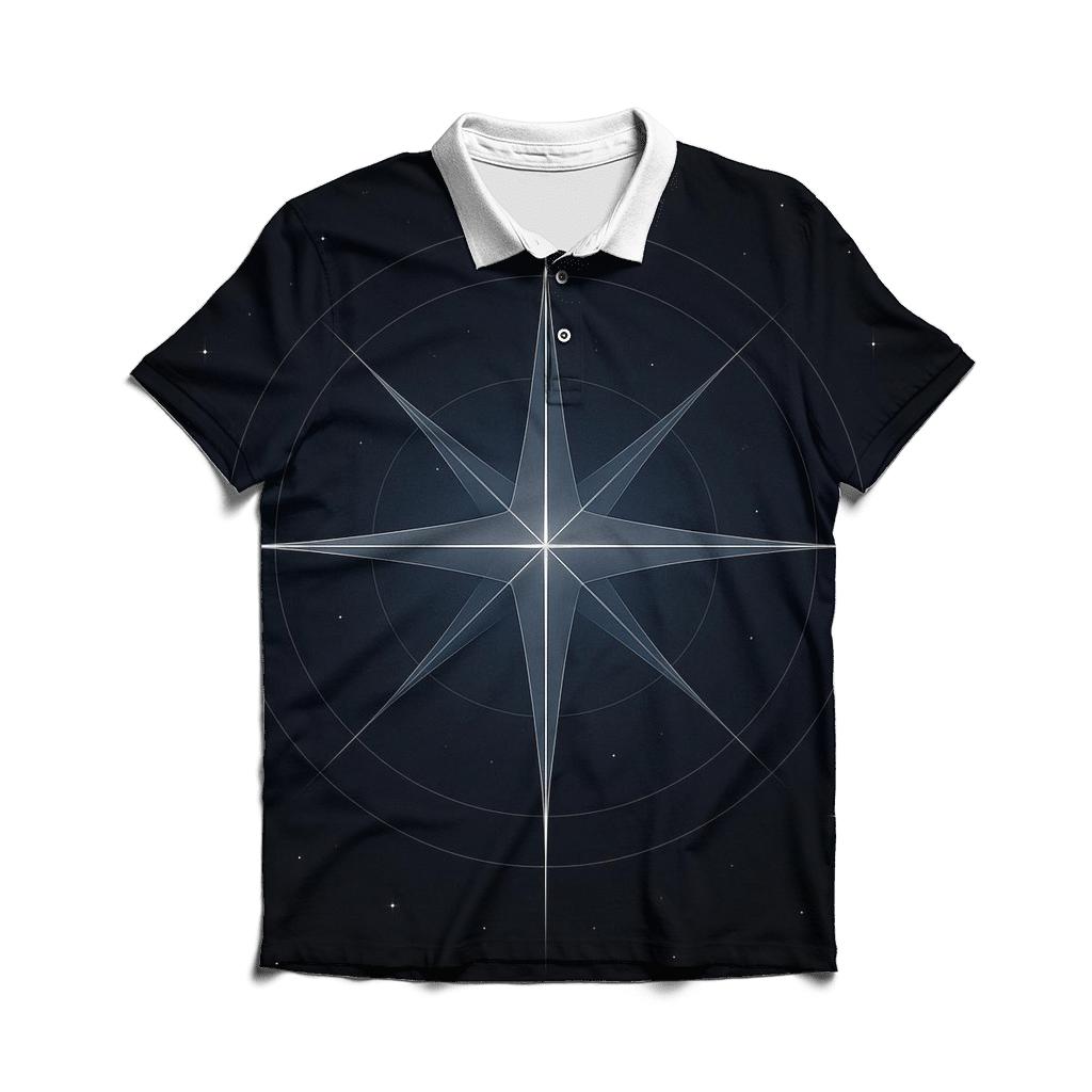 Compass Of Quiet Stars custom polo shirts