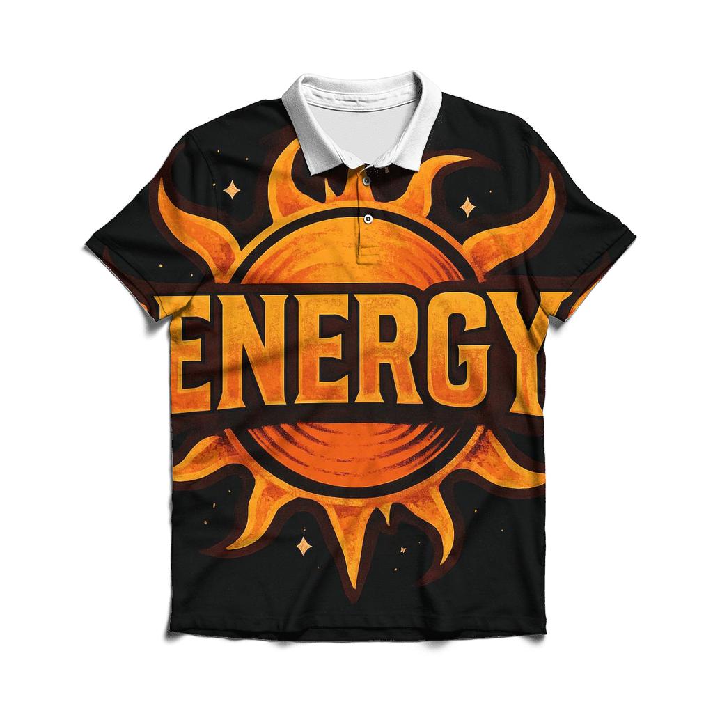 Solar Flare Streetwear Badge stylish collar polo tees