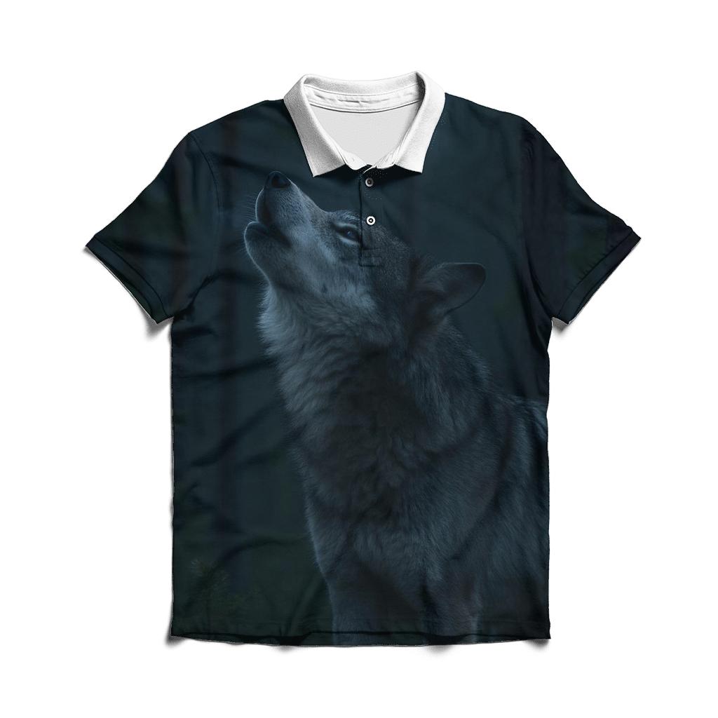 Blue Hour Chorus Gray Wolf custom polo shirts