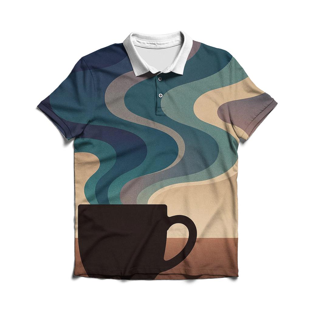 Aroma Wave Horizon branded logo polo shirts