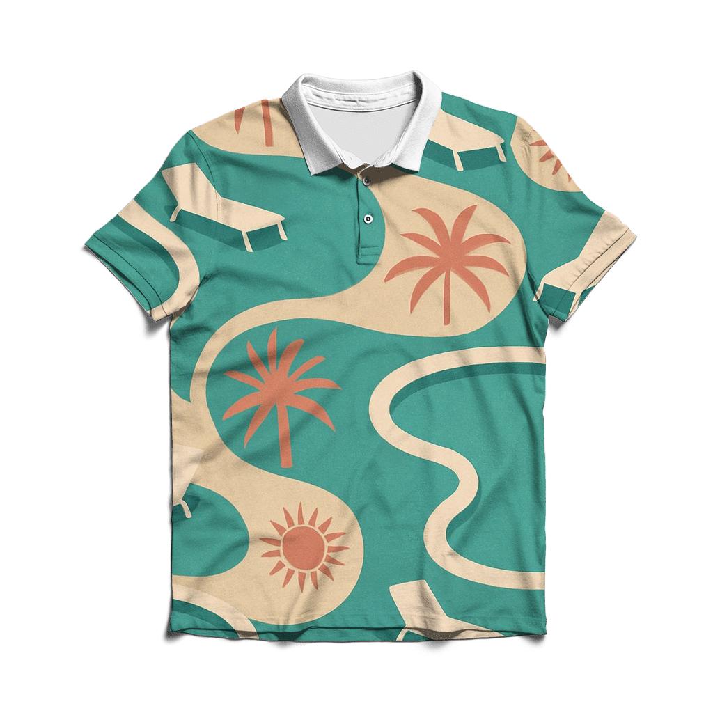 Palm Springs Poolside Curves classic pique polos