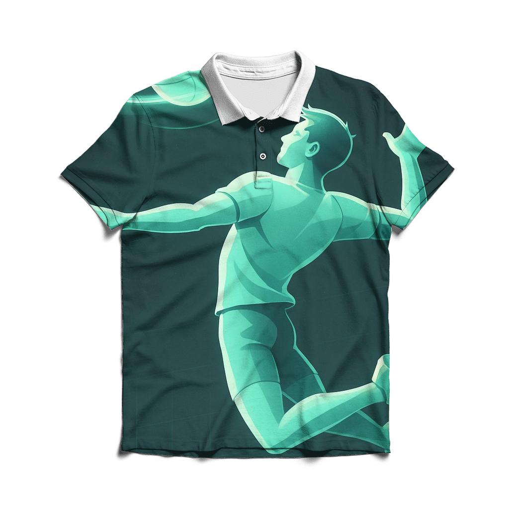 Mint Volleyball Zero Gravity Spike branded logo polo shirts