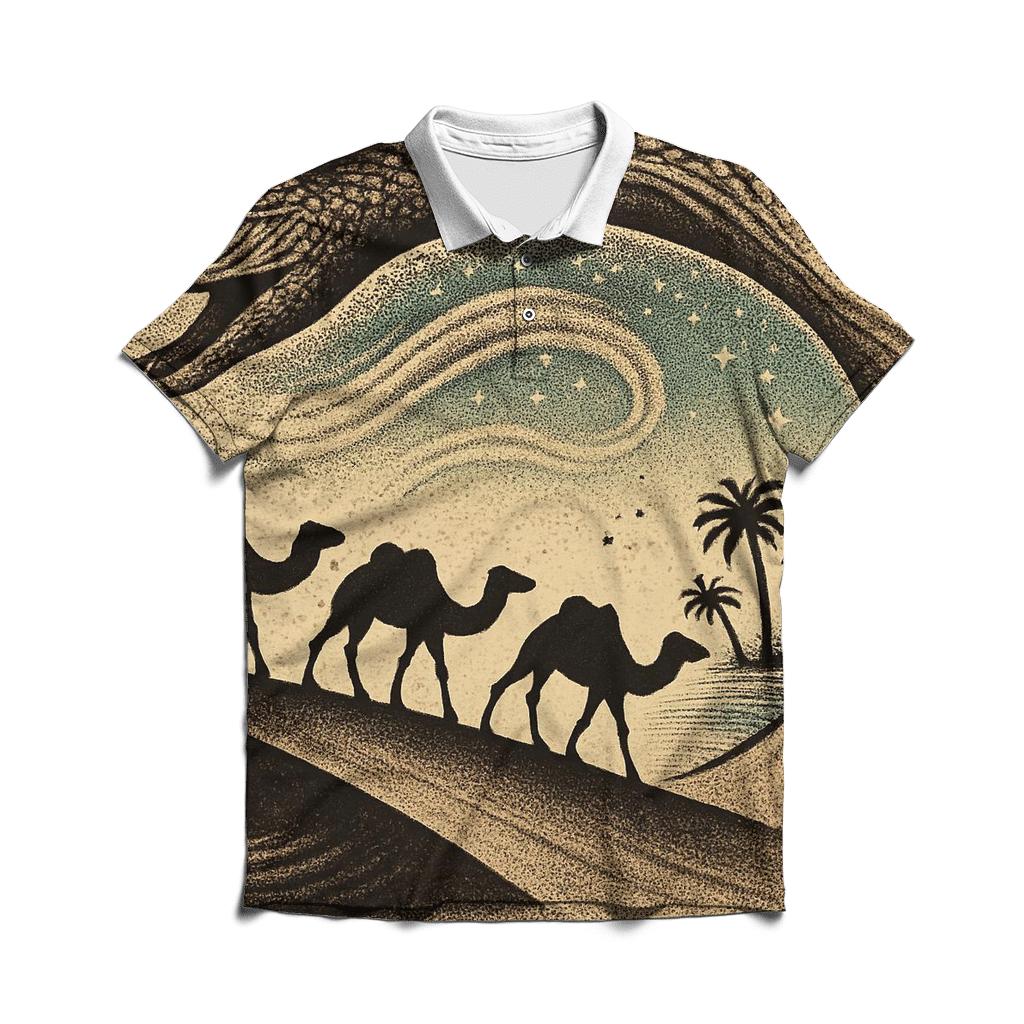 Desert Caravan Ouroboros classic pique polos