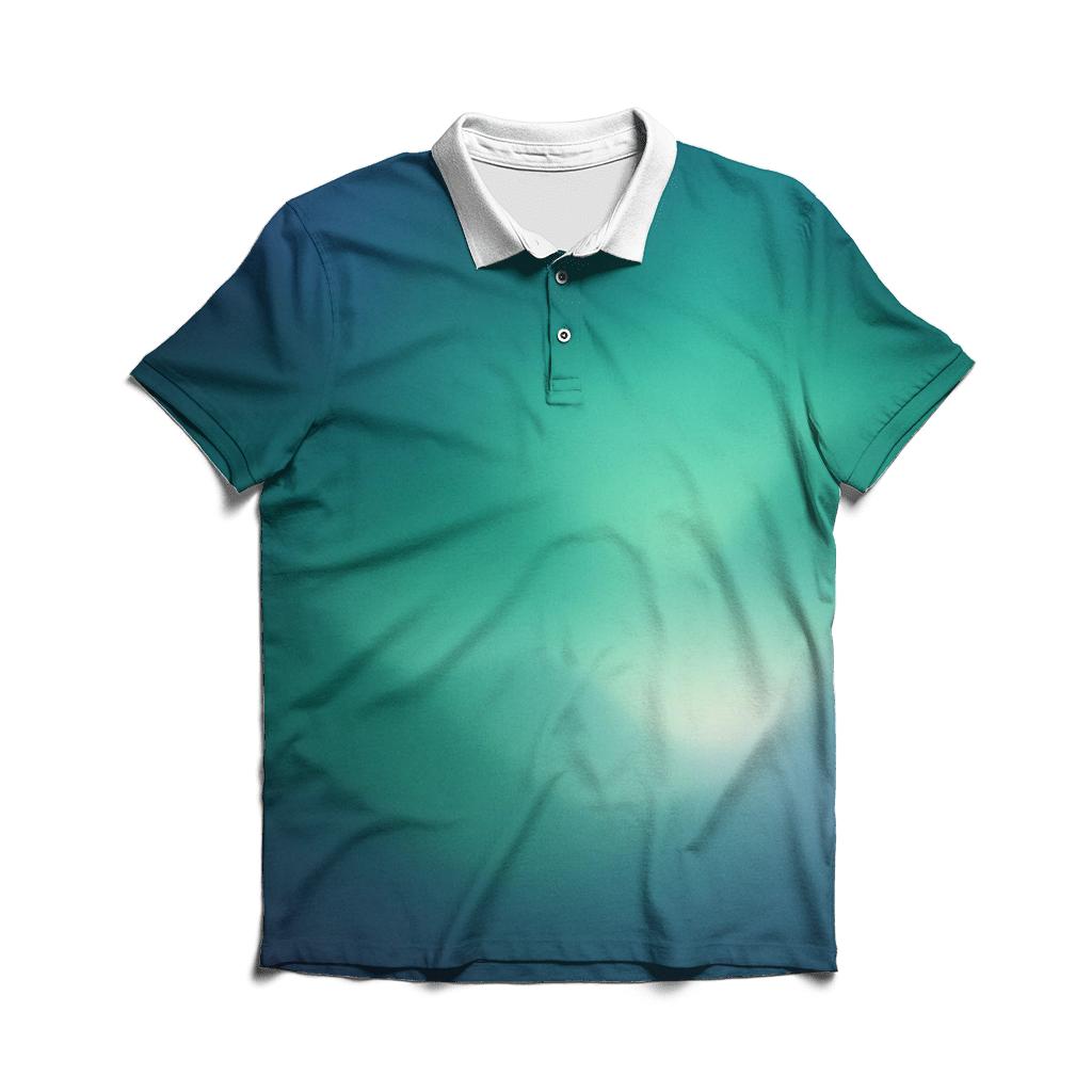 Chromatic Mist Aurora embroidered polo tops