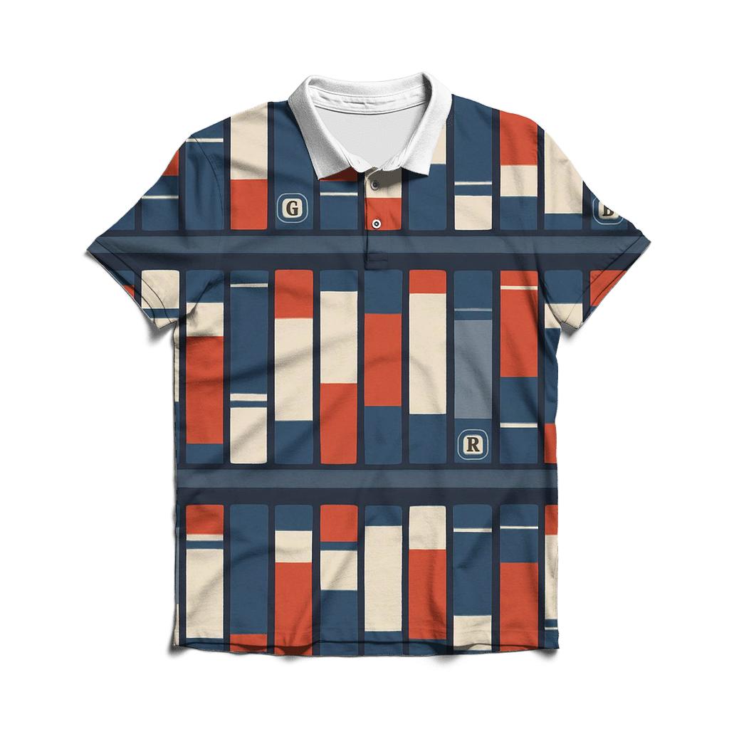 Video Rental Shelf Stripes stylish collar polo tees
