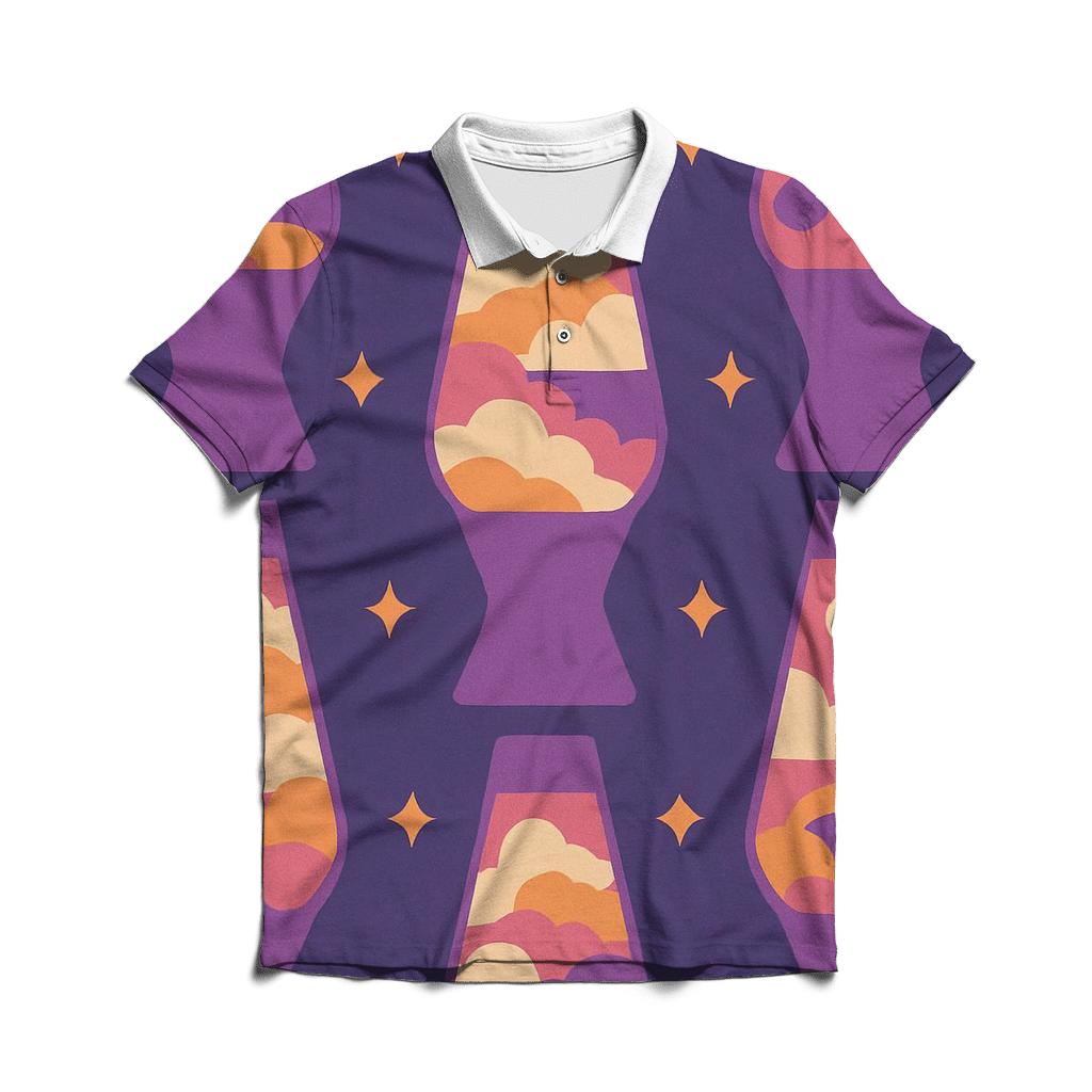 Cosmic Lava Lamp Layers casual sports polo shirts