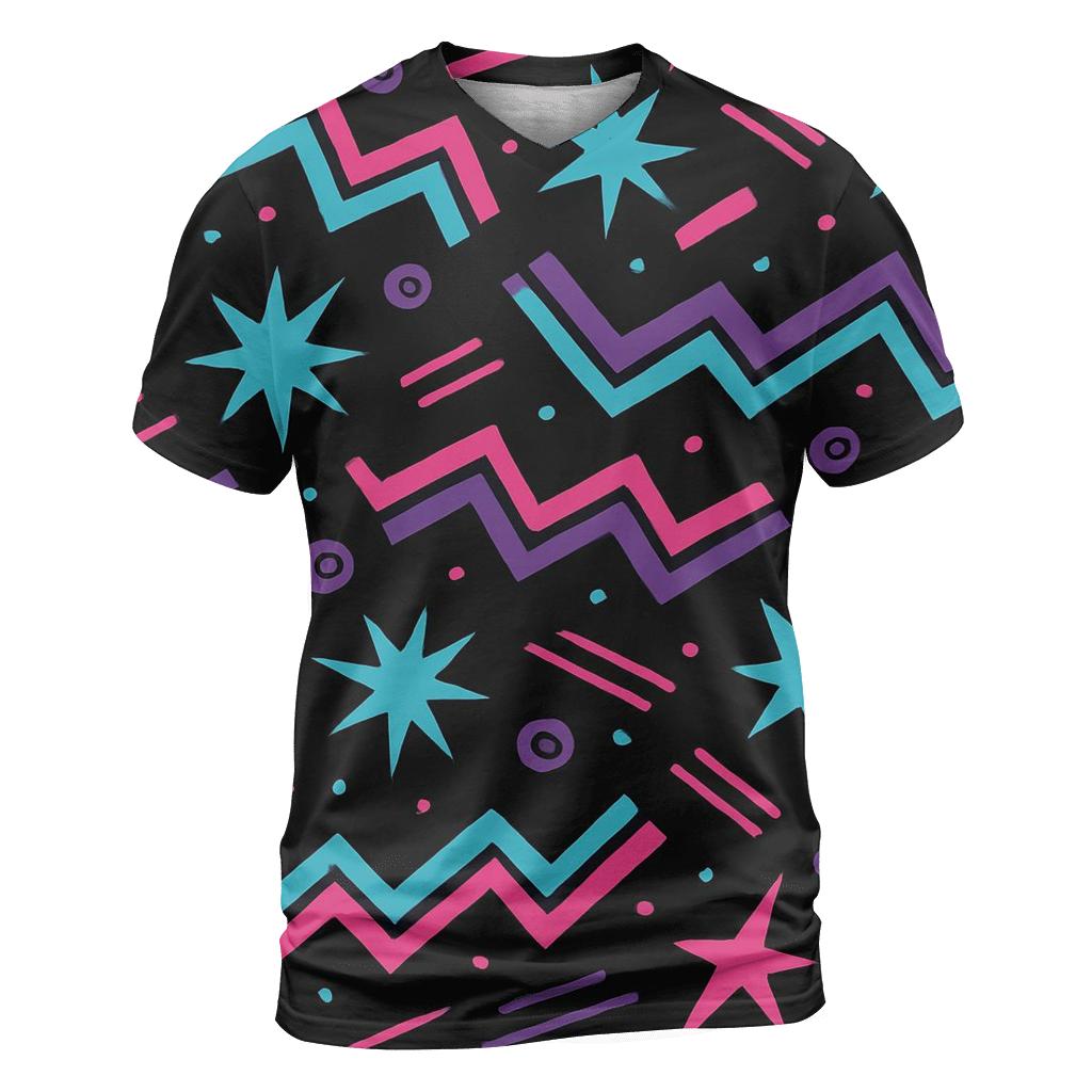 Neon Roller Rink Floor Pattern statement graphic shirts