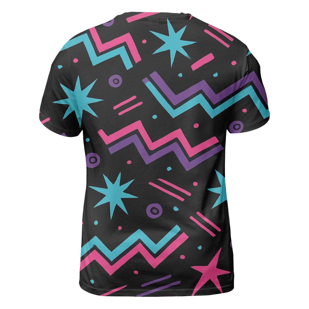 Neon Roller Rink Floor Pattern statement graphic shirts