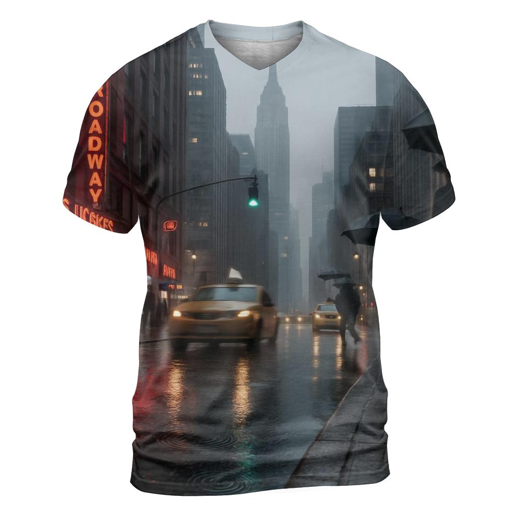 Rain Polished Broadway Canyon With Midtown Rising statement graphic shirts