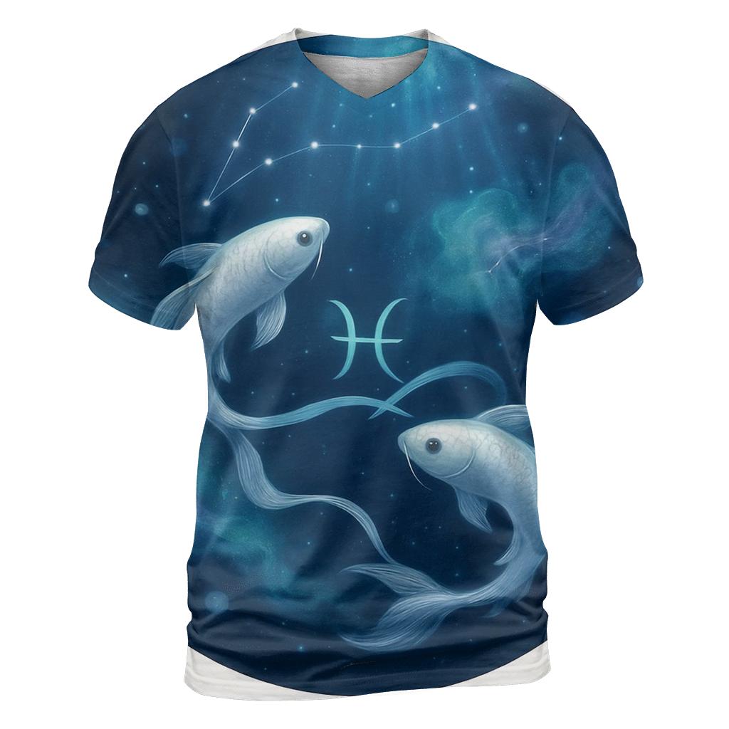 Pisces Twin Fish Dream Current trendy printed shirt styles