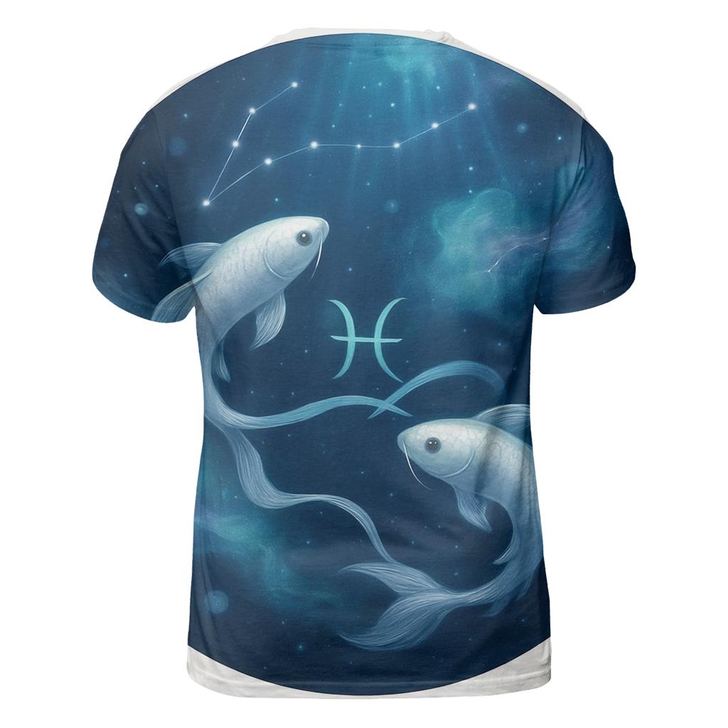 Pisces Twin Fish Dream Current trendy printed shirt styles
