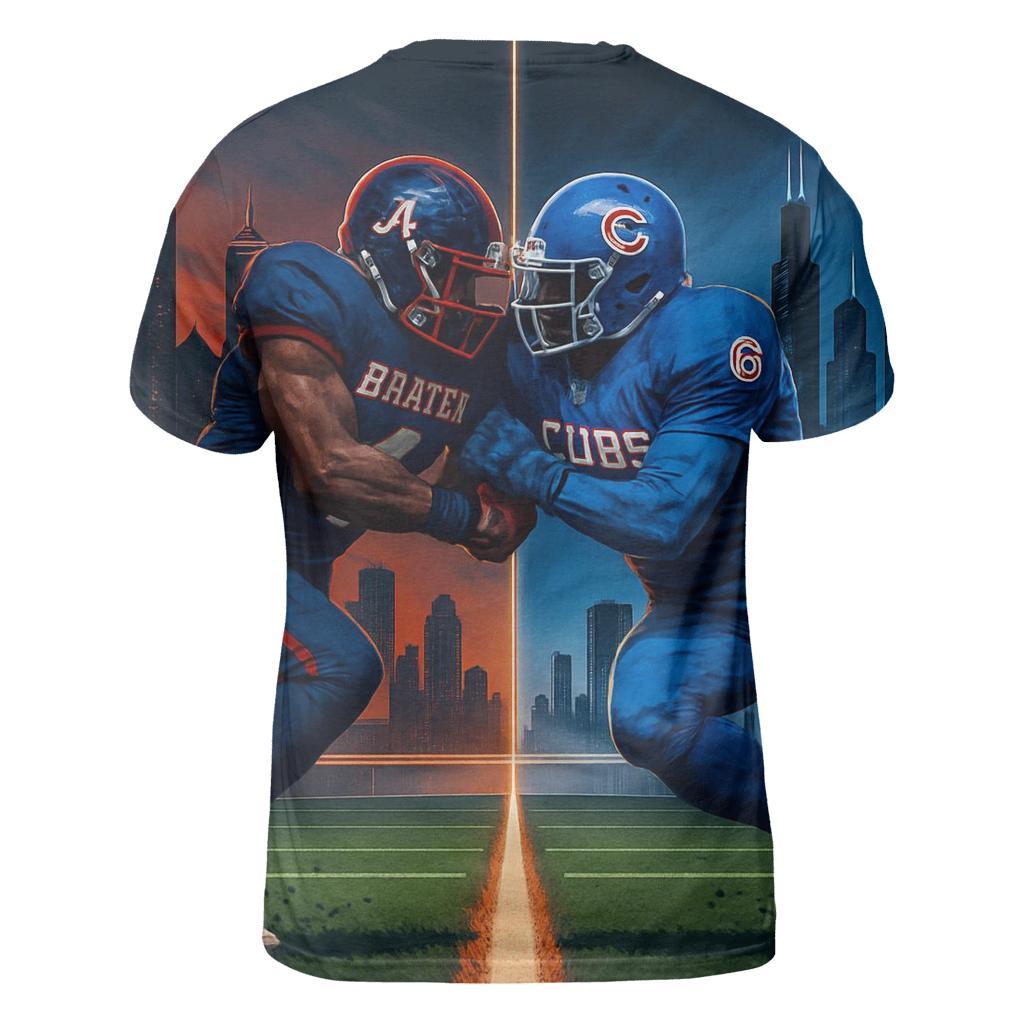 Skyline Scrimmage Braves Versus Cubs designer pattern shirts