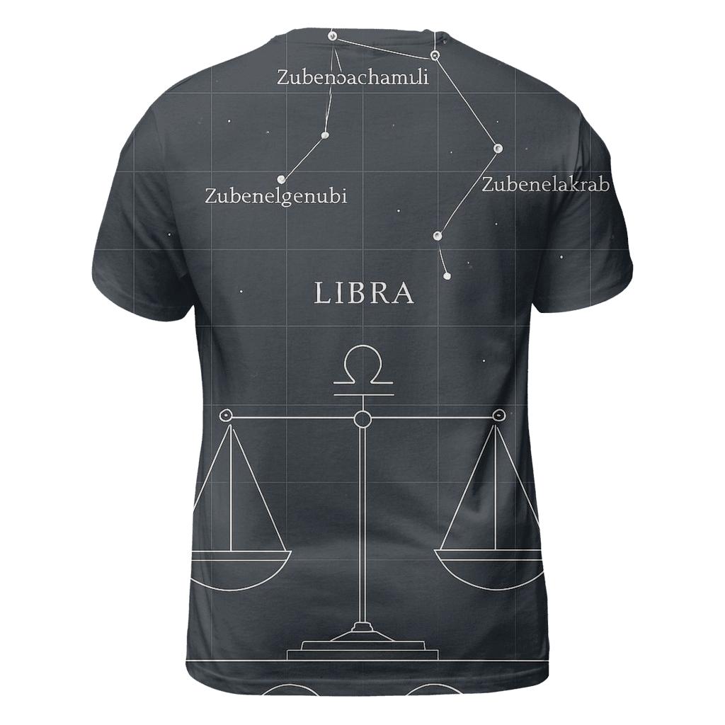 Libra Equinox Scales Star Chart custom all-over print shirts