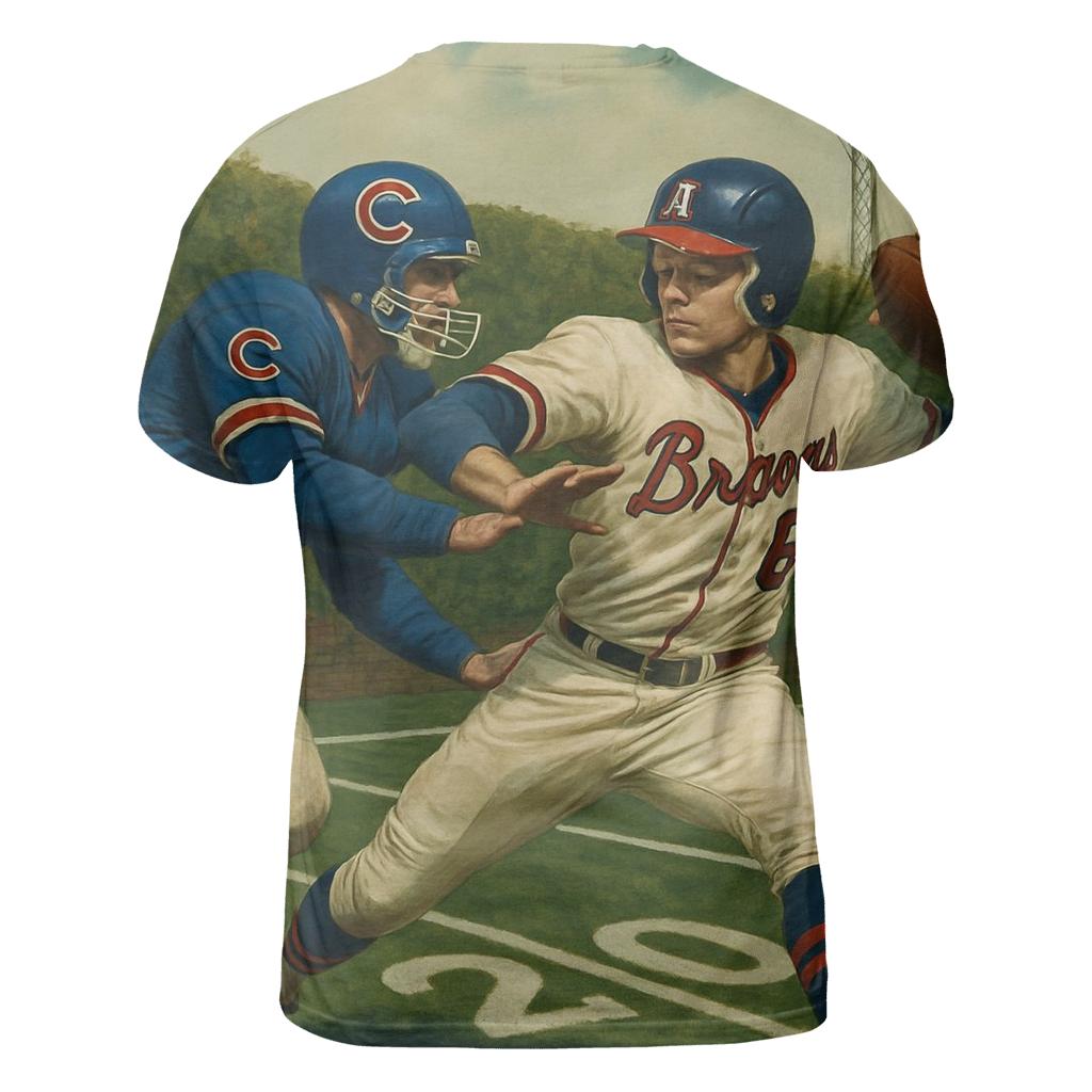 Ivy Wall Blitz Under Stadium Lights artistic all-over print tops