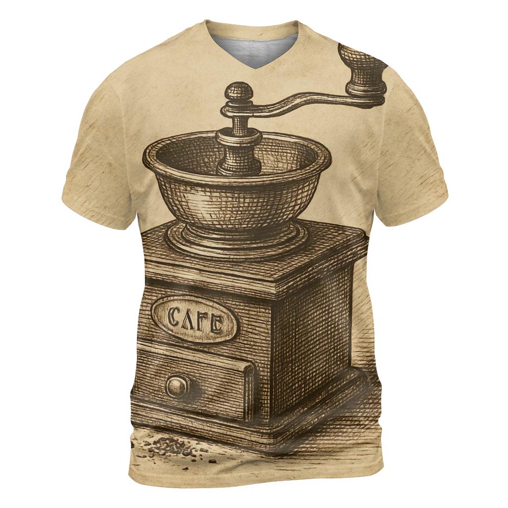 Vintage Grinder Etching designer pattern shirts