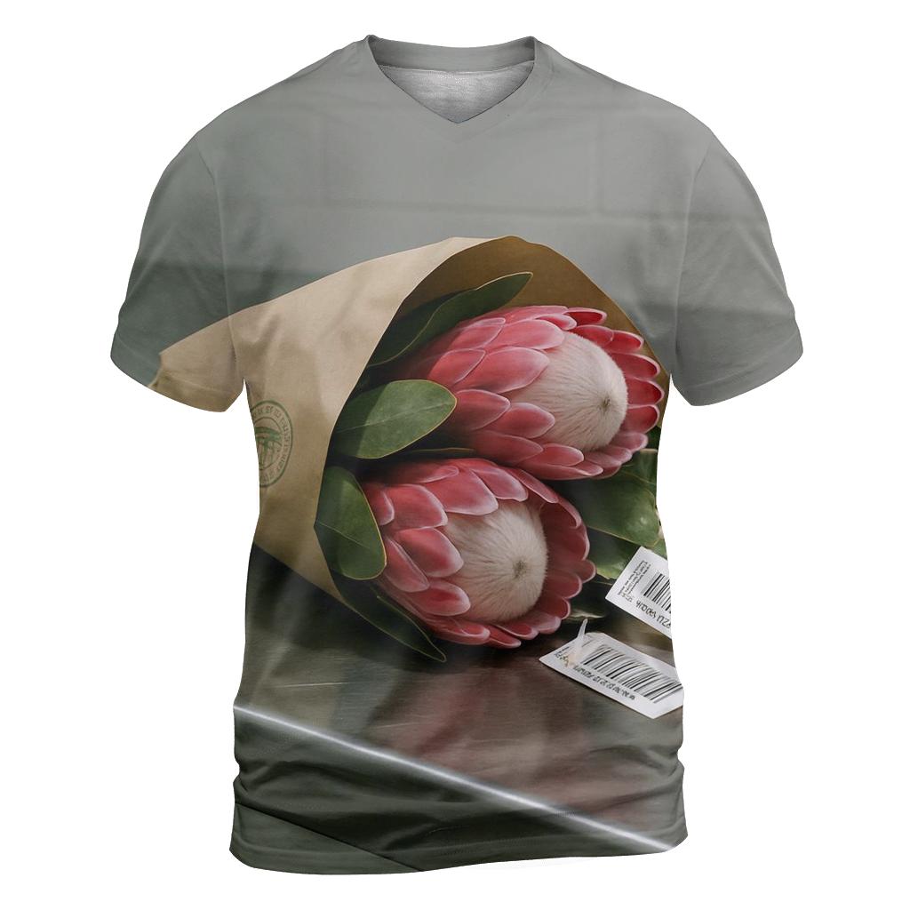 Protea Bouquet Wrapped For Export Inspection creative print fashion shirts