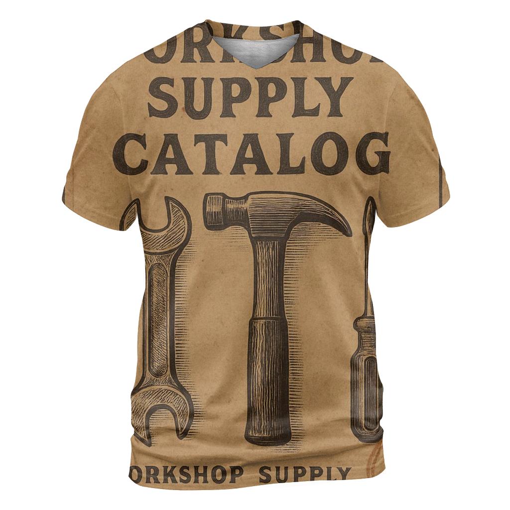 Antique Workshop Tools Catalog Cover artistic all-over print tops