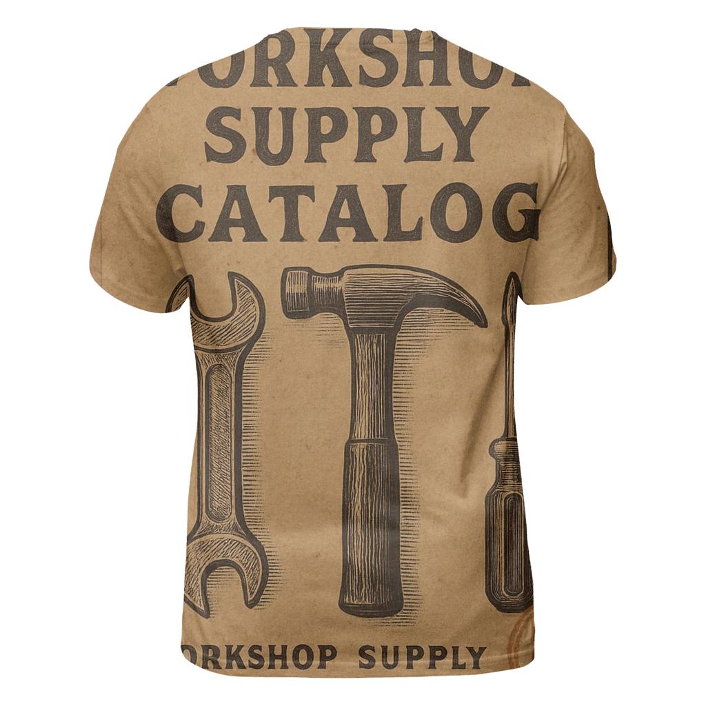 Antique Workshop Tools Catalog Cover artistic all-over print tops