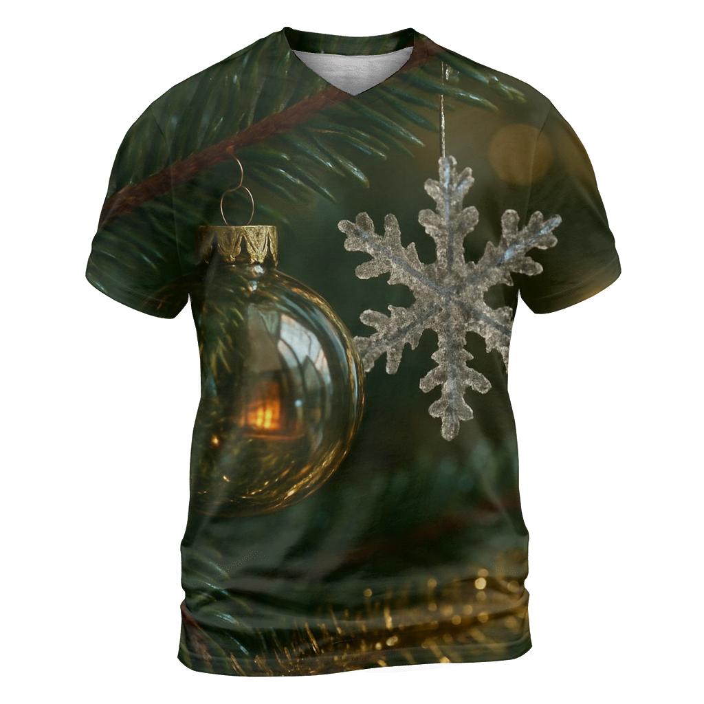 Pine Branch Ornaments In Quiet Focus designer pattern shirts
