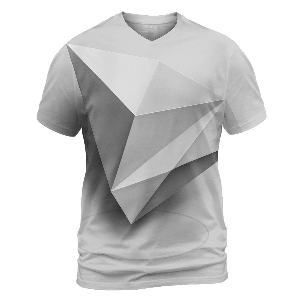 Filter Fold Geometry artistic all-over print tops