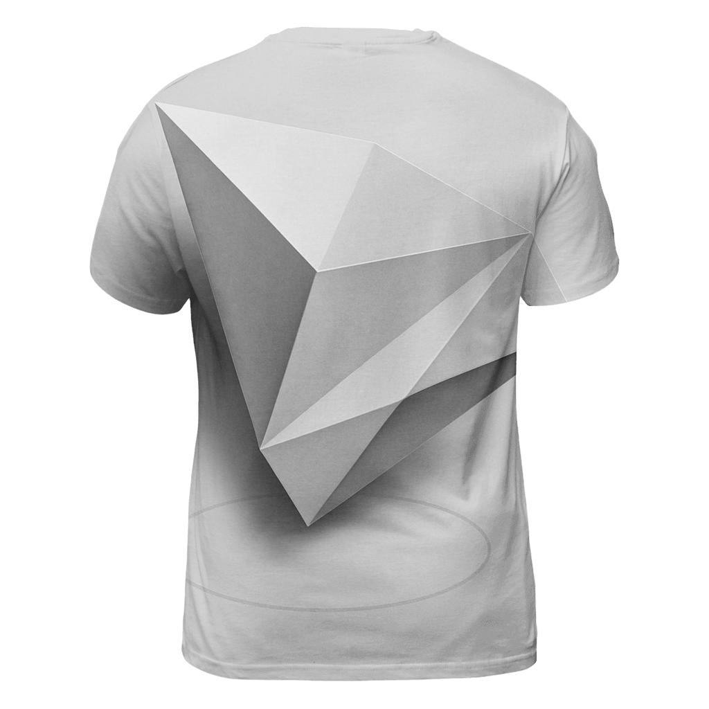 Filter Fold Geometry artistic all-over print tops