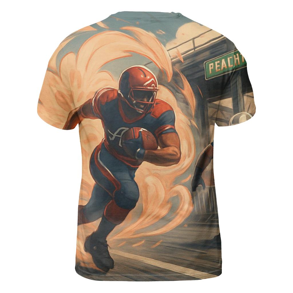 Peachtree Wind Route Kick Return Clash statement graphic shirts