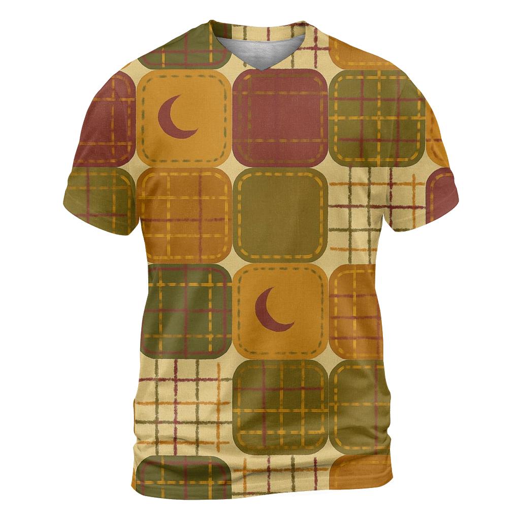 Harvest Moon Patchwork Plaid custom all-over print shirts