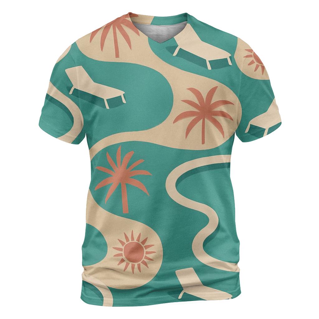 Palm Springs Poolside Curves custom all-over print shirts