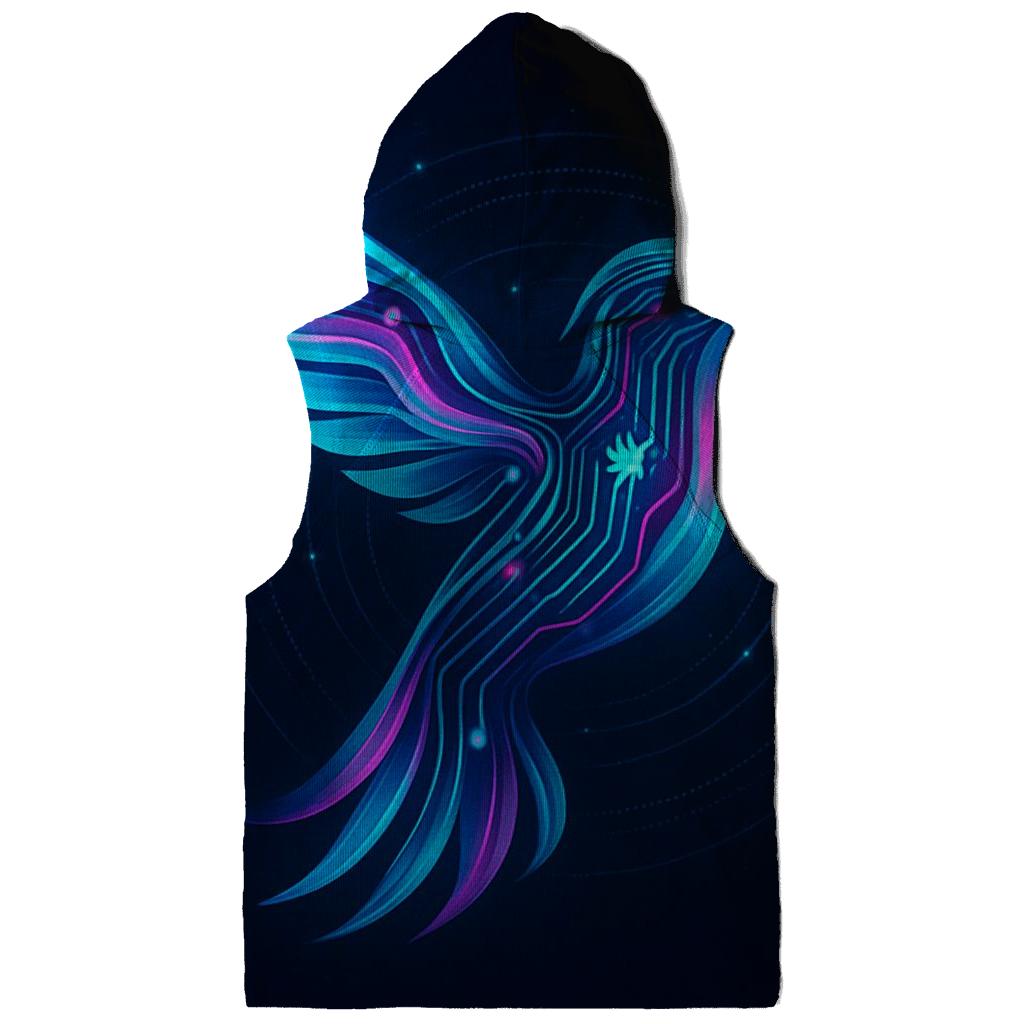 Aurora Circuit Hummingbird printed hoodies
