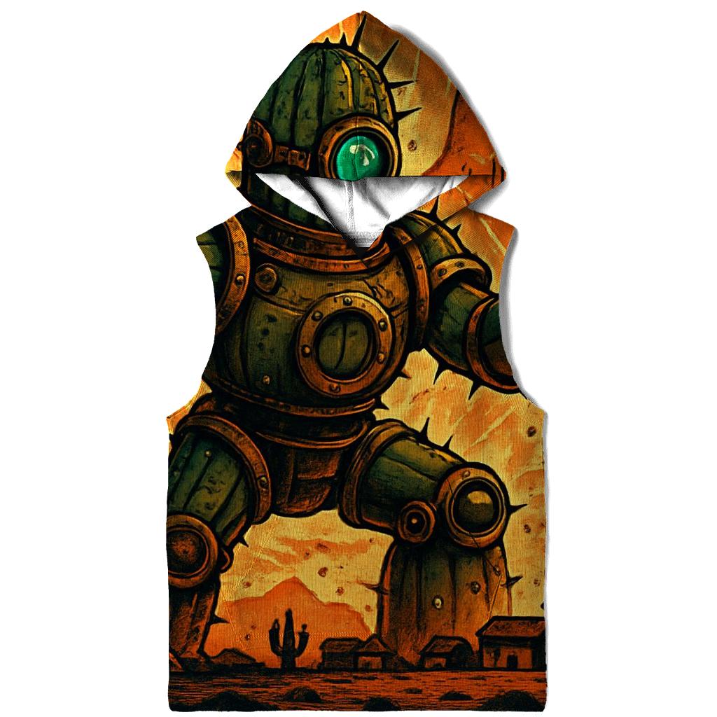 Clockwork Cactus Guardian printed hoodies