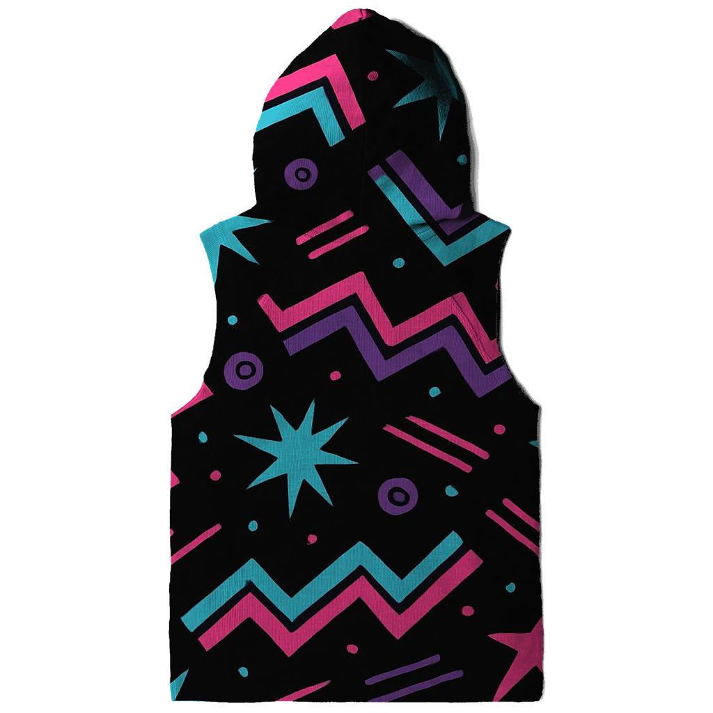 Neon Roller Rink Floor Pattern embroidered hoodies