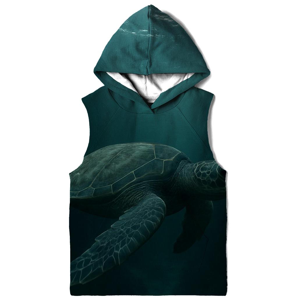 Kelp Corridor Green Sea Turtle graphic hoodies