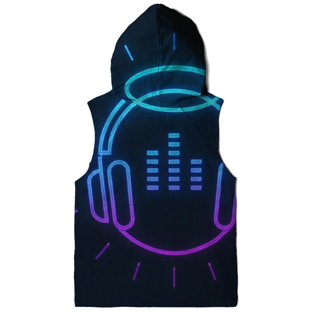 Neon Headphone Halo printed hoodies