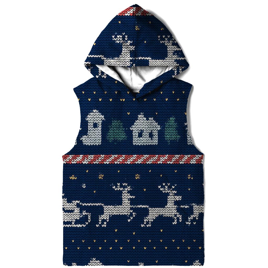 Santa Sleigh Skyline Stripe Design hoodie styles