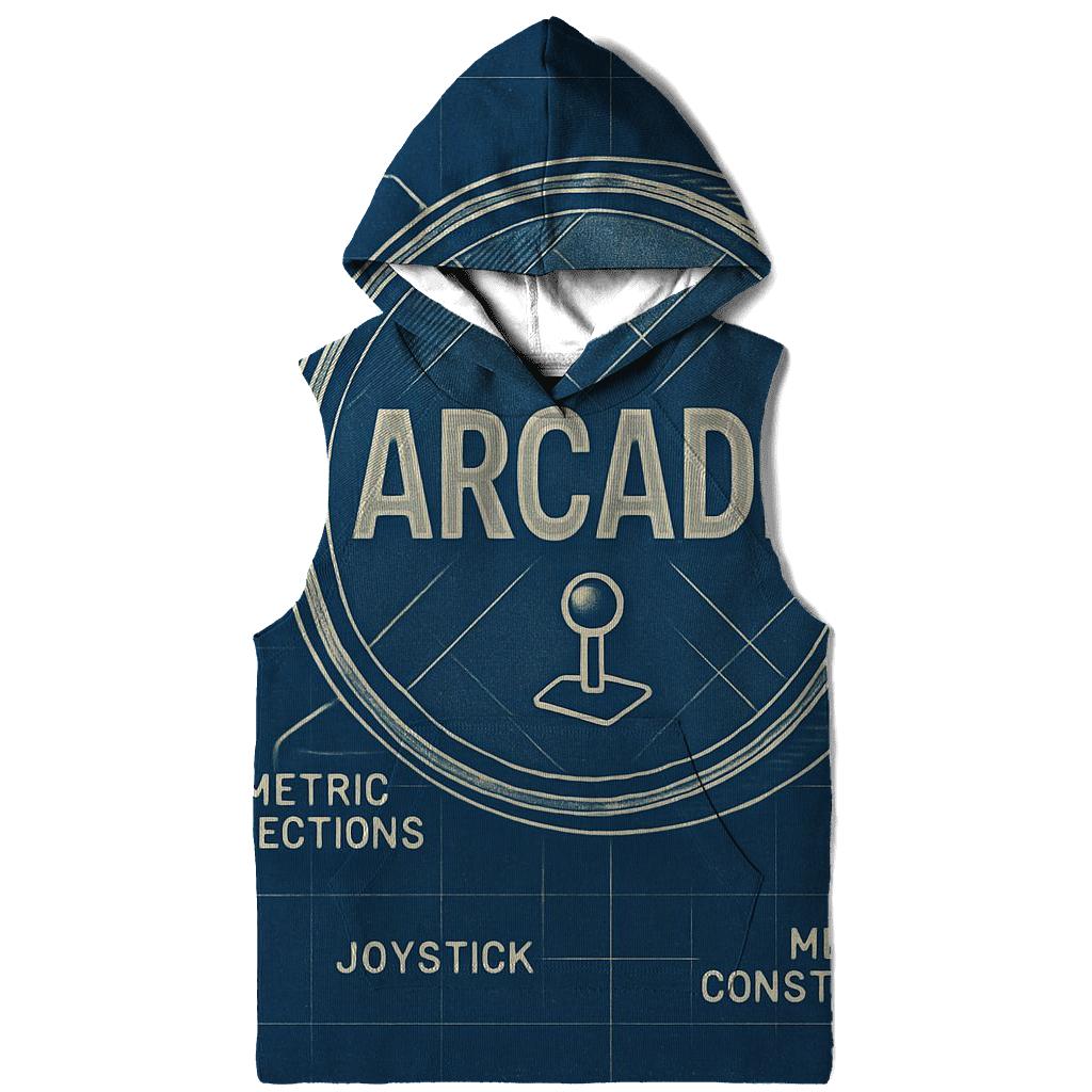 Retro 1980s Arcade Token Blueprint Print hoodie designs