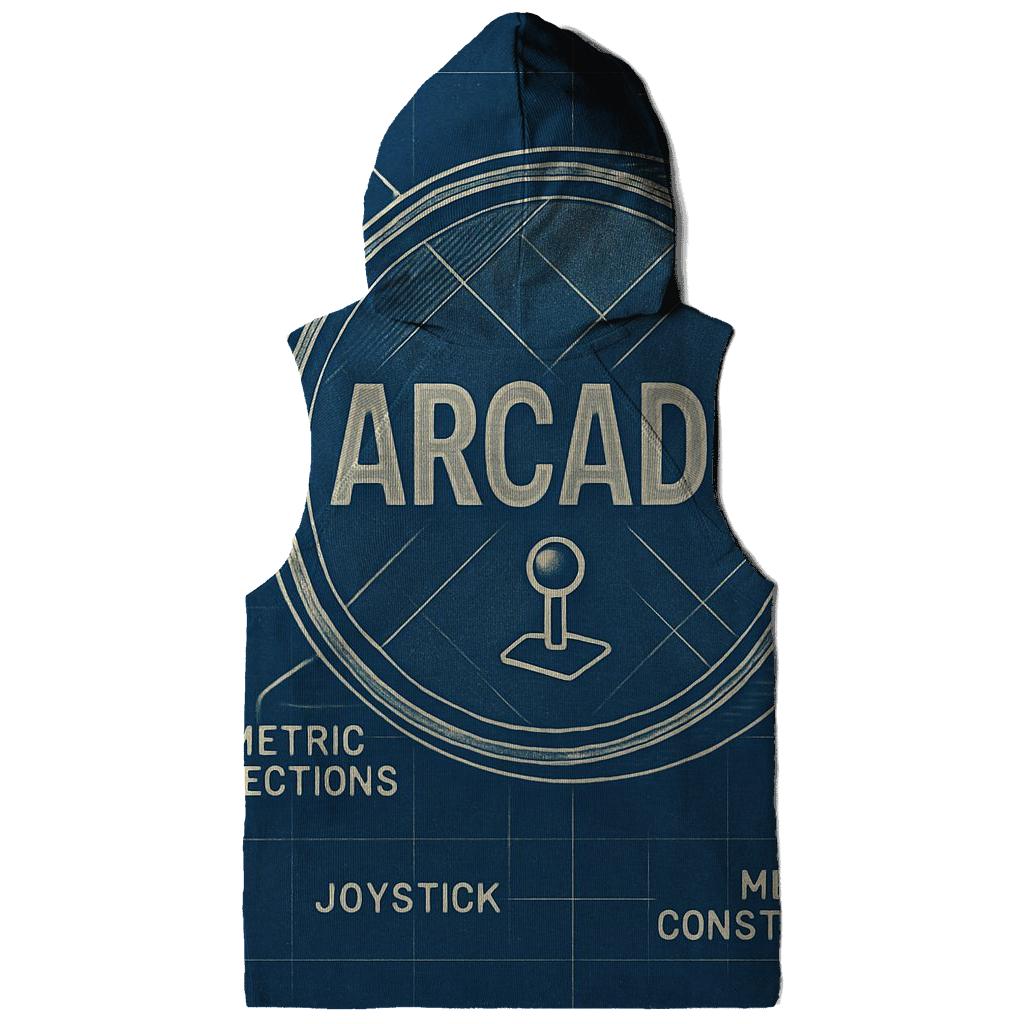 Retro 1980s Arcade Token Blueprint Print hoodie designs