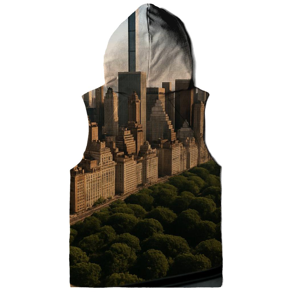 Helicopter Window Grid Over Central Park South embroidered hoodies