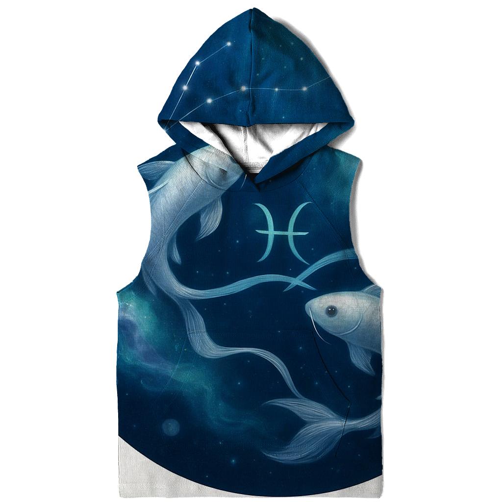 Pisces Twin Fish Dream Current embroidered hoodies