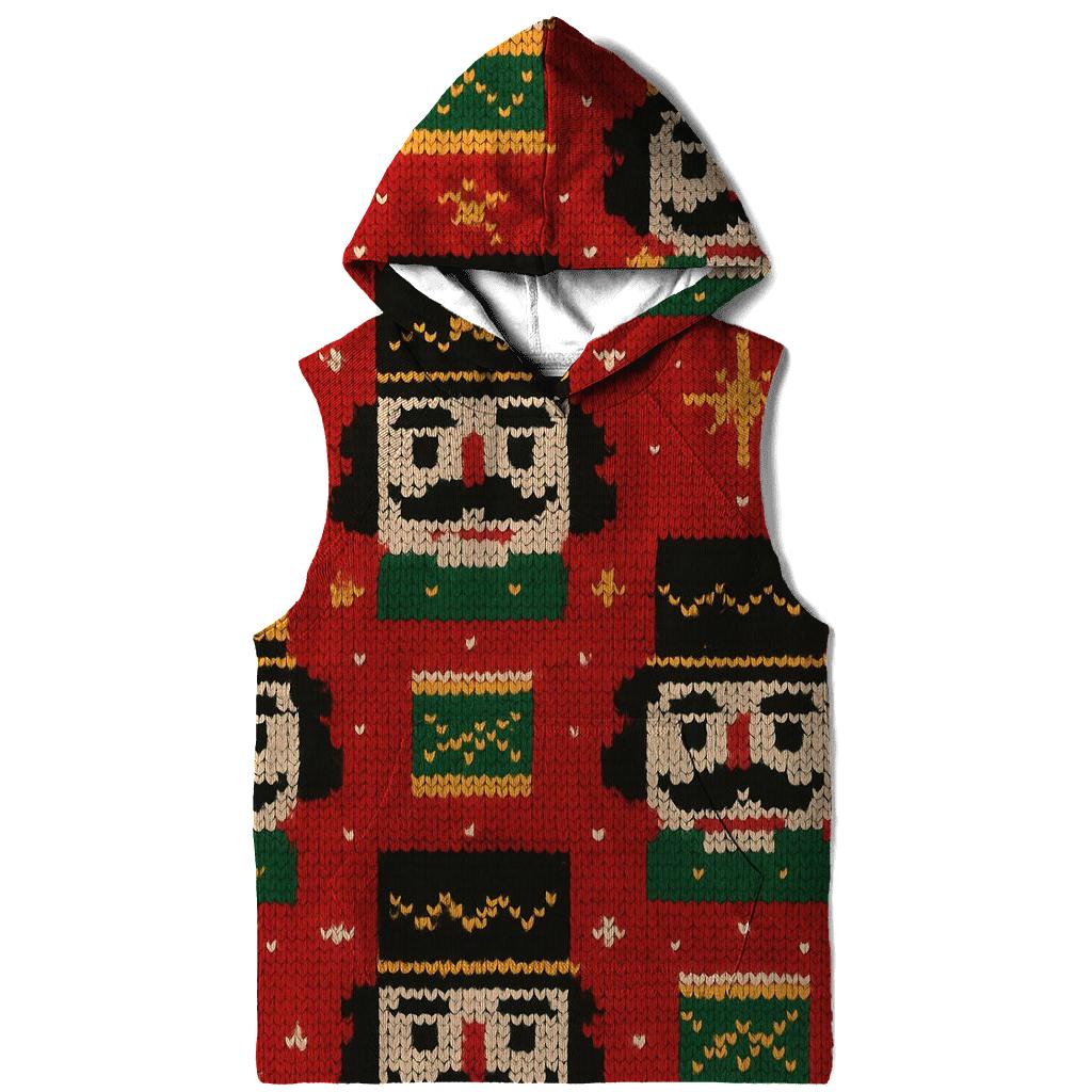 Nutcracker Toy Tower Grid Design embroidered hoodies