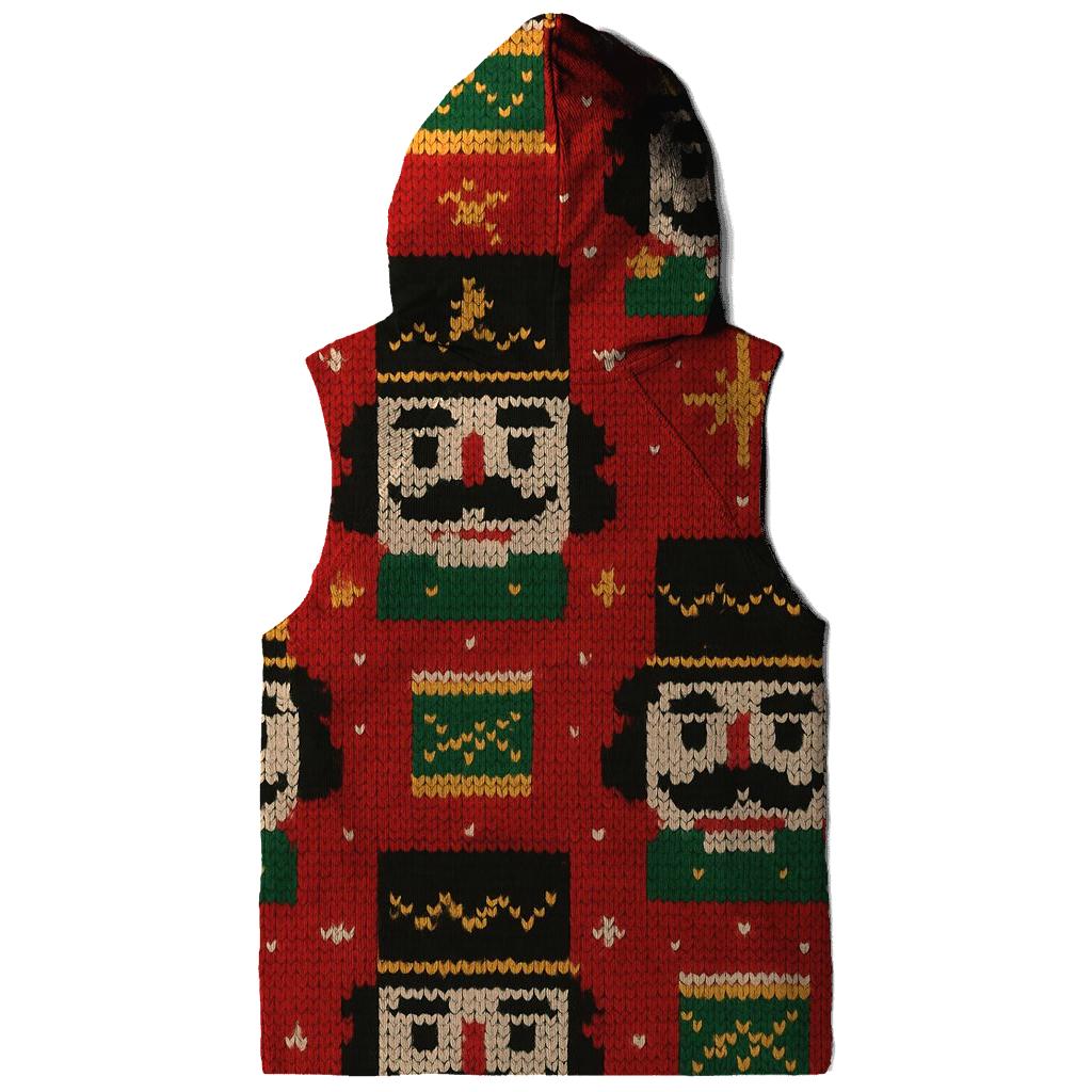 Nutcracker Toy Tower Grid Design embroidered hoodies