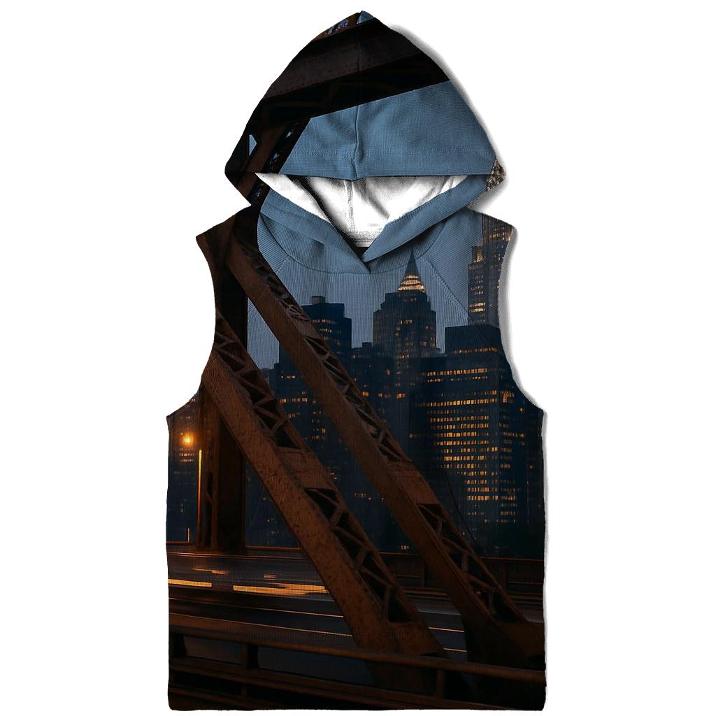 Queensboro Bridge Framing Midtown At Blue Hour graphic hoodies
