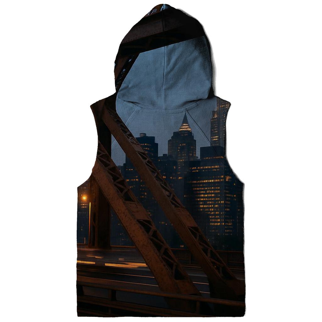Queensboro Bridge Framing Midtown At Blue Hour graphic hoodies