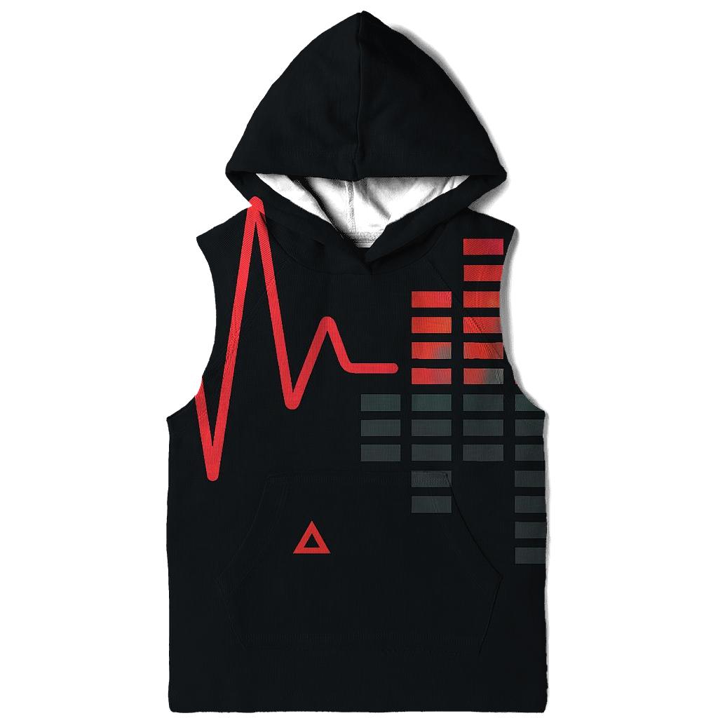 Chrome Heartbeat Waveform lightweight hoodies
