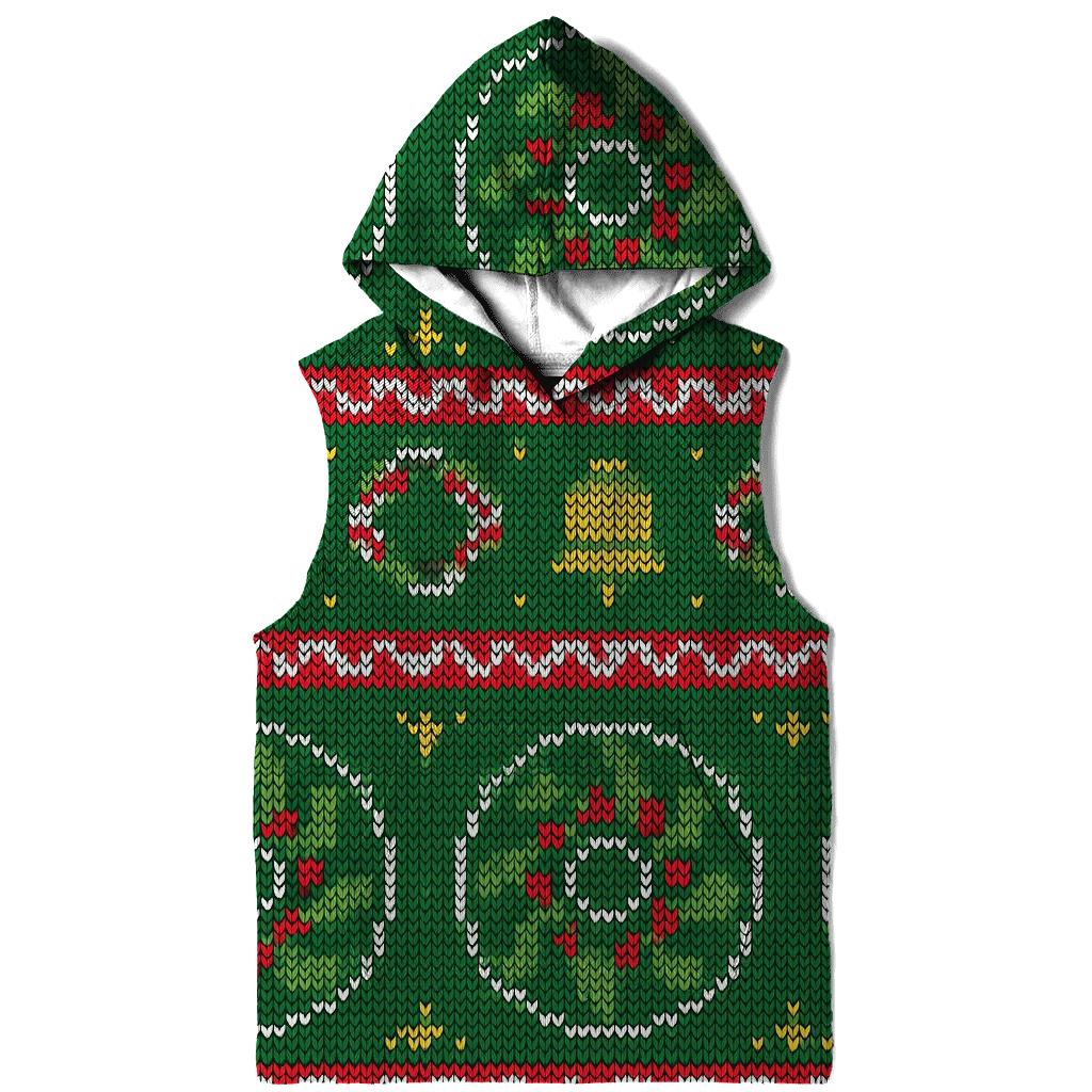 Holly Wreath Pinwheel Bands Design hoodie styles