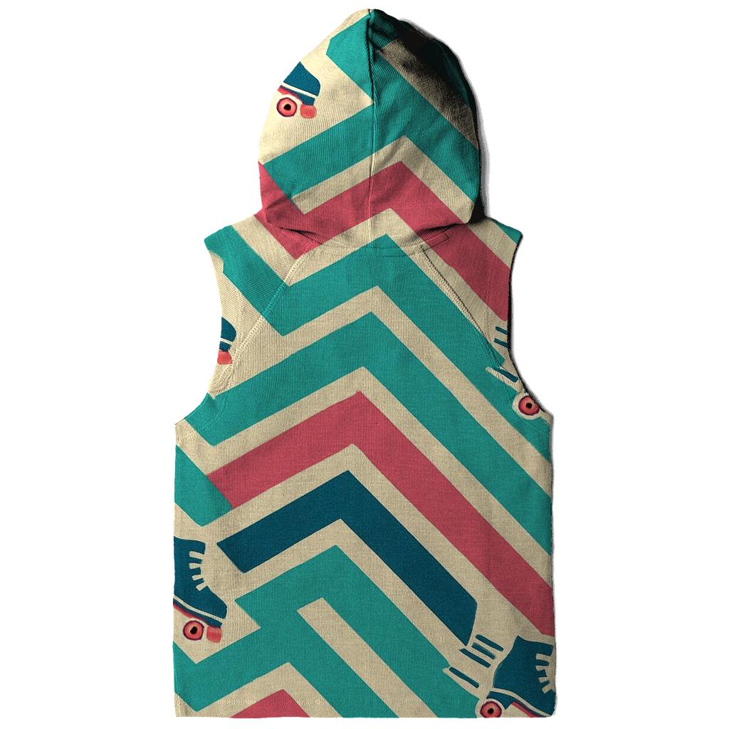 Funky Roller Rink Chevron Lanes pullover hoodies