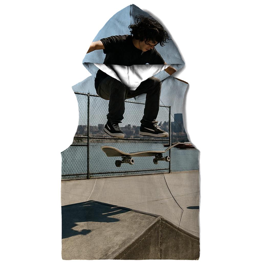 Harlem River Skate Park With Far Midtown Skyline hoodie designs