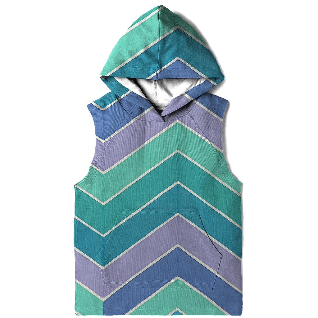 Accordion Chevron Aurora Fold embroidered hoodies
