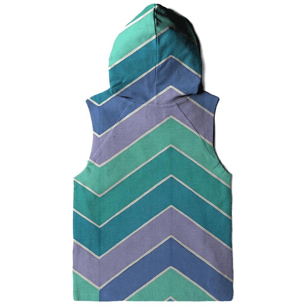 Accordion Chevron Aurora Fold embroidered hoodies