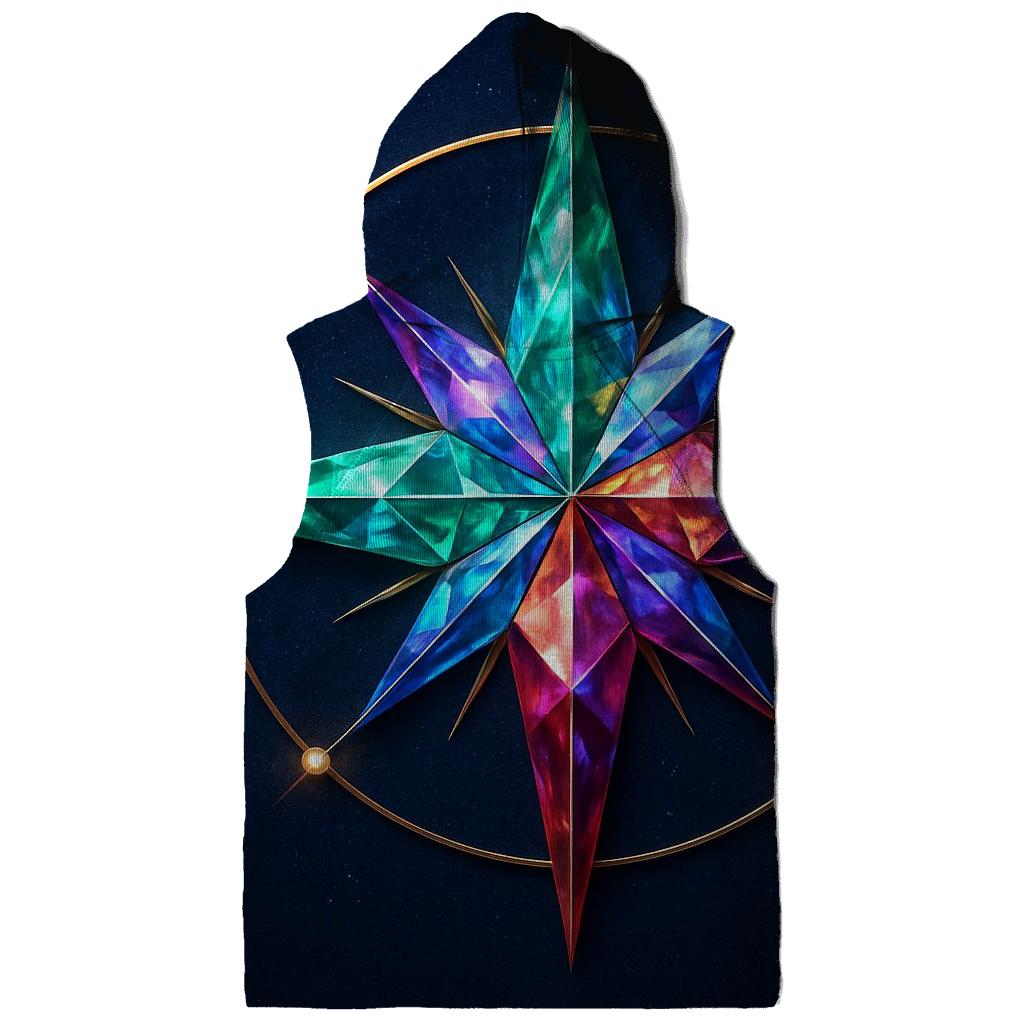 Jewel Tone Prism Compass printed hoodies