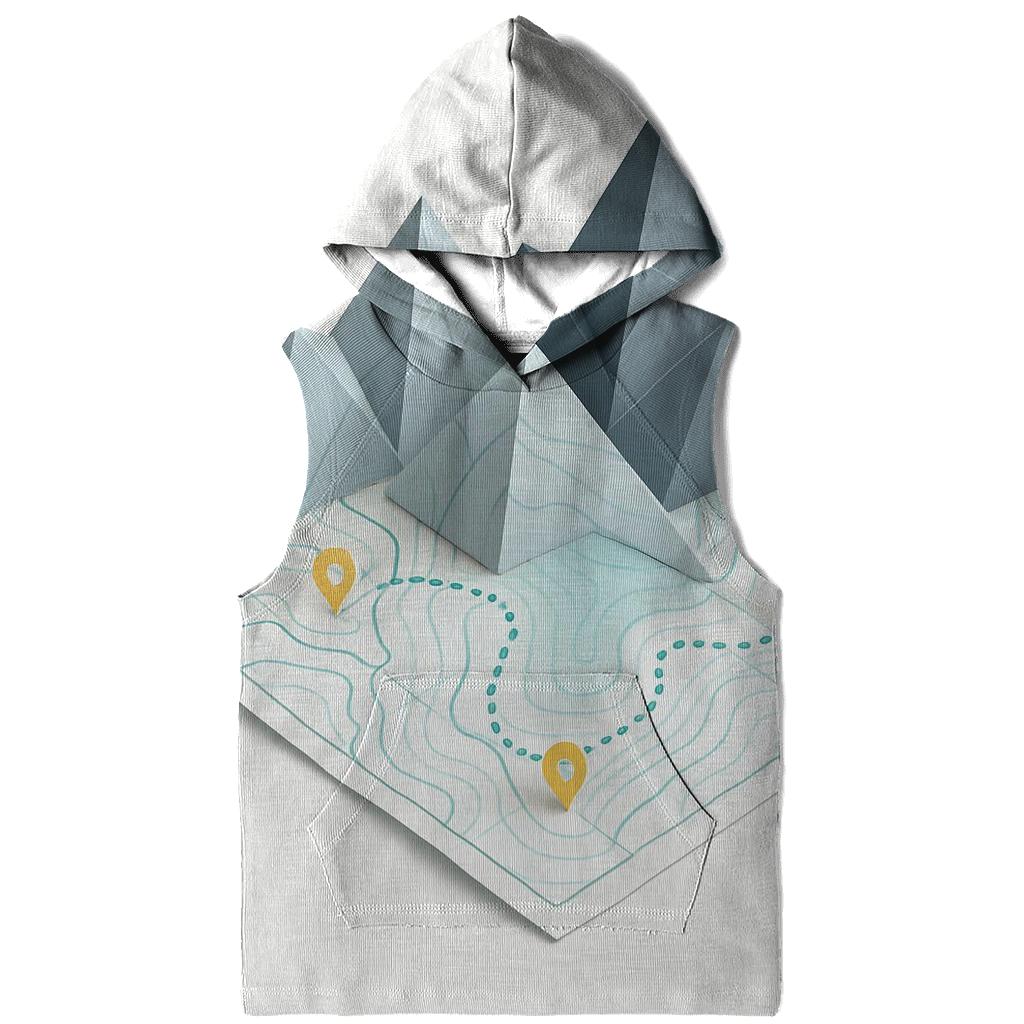 Mountain Fold Origami Map custom hoodies